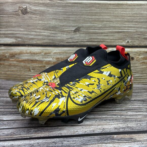 Size 12 USED Nike Vapor Edge Pro OBJ Metallic Gold Black Cleats CI4757-901 main image 4